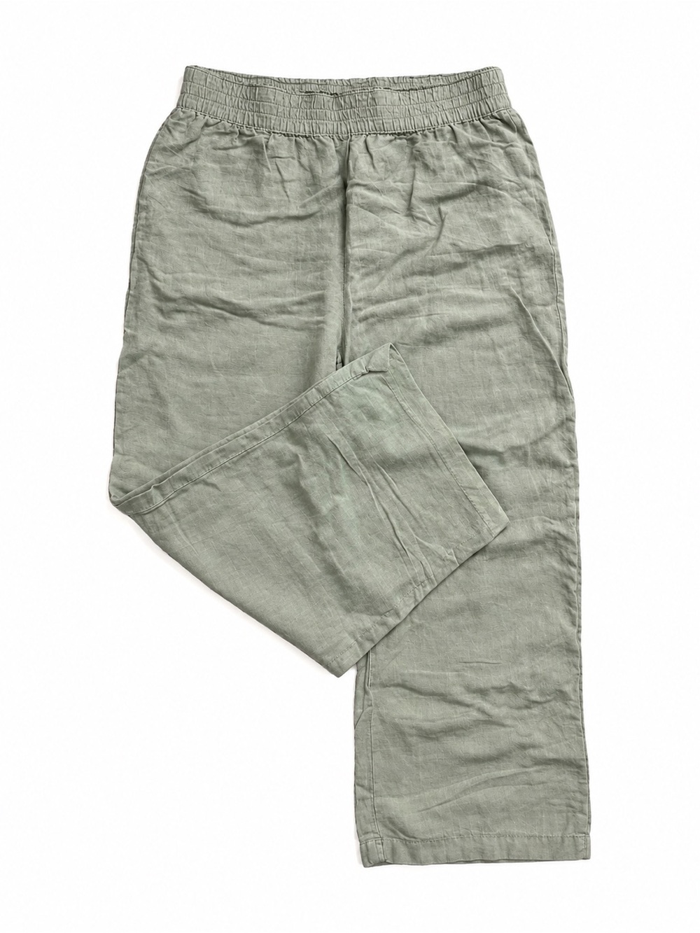 H&M Lightweight Linen-Blend Chinos in Sage